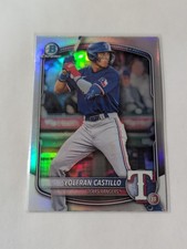 2025 Bowman Draft CHROME Refractor BDC-107 Yolfran Castillo - Texas Rangers