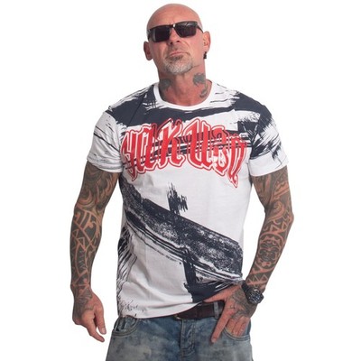 Neues Yakuza Herren Care Allover Regular T-Shirt - Weiß