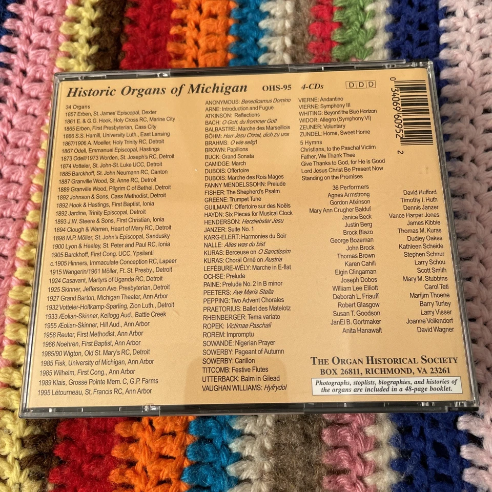 Historic Organs Of Michigan: 34 Historic Pipe Organs - 4-CD Set Organ Historical Foto 2 de 4