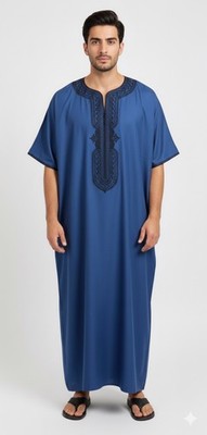 Herren Jubba Thobe Jilbab marokkanischer Stil weicher Stoff islamische Kleidung schöner Stoff