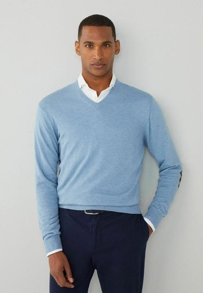Men Hackett Sweater Blue Wool 38 / M / 46