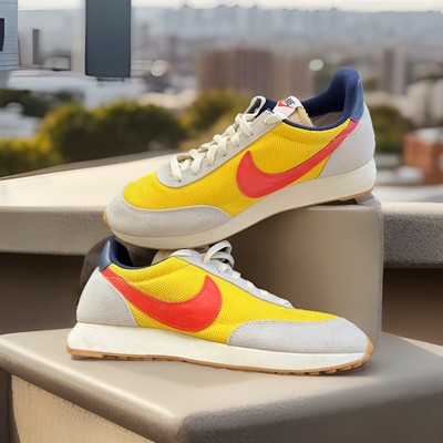 NIKE AIR TAILWIND 79 Men's 9 Vortex Waffle Racer Yellow/Orange -Slightly Worn