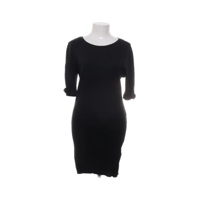Sirup, Kleid, Größe: L, Schwarz, Baumwolle, Einfarbig, Rippenstrick, Damen #eaE