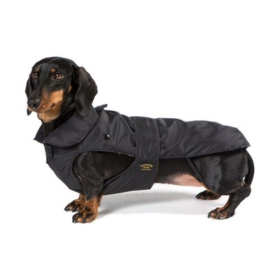 Fashion Dog Hundemantel speziell für Dackel - Schwarz - 39 cm Dachshund Teckel