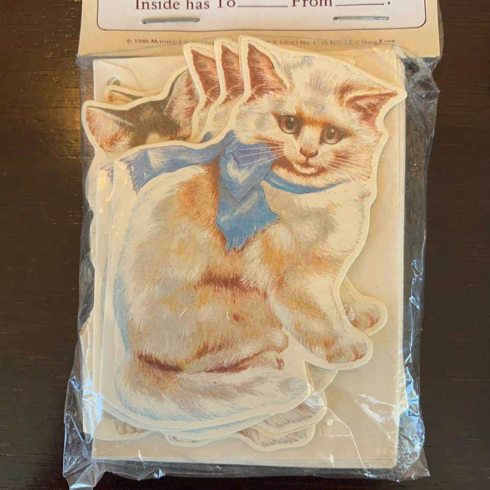 Винтажные штампованные бирки для кошек Dolly с ямочками 2 упаковки по 12 штук Museum Merrimack Craft 1980-е - Изображение 3 из 4