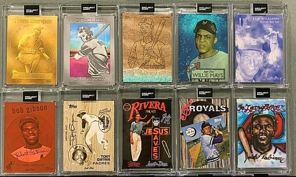 Набор из 20 карт Topps Project 2020 Don C Collection - форель - Ичиро - Джетер - Dr K - Изображение 4 из 4