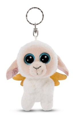NICI Glubschis Schutzengel Schlüsselanhänger 9cm Schaf Glowy Nalla, Weiß, 47834