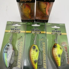 Crank Bait Bonanza Lot! 3 Vexan And 2 Bagley Balsa Crank baits! New In Box!