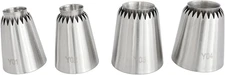 Sultan Piping Nozzle 4PCS 304 Stainless Steel Russian Piping Tips Sultan Ring Ba