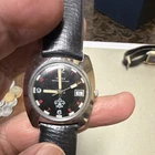 Timex Boy Scouts Men's Manual Mechanical Analog Date Black Dial Leather Strap