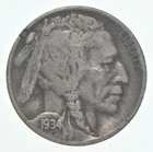 1934-D Indian Head Buffalo Nickel Average Circ