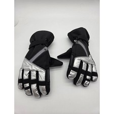 Swiss Tech Winter Gloves L Black Silver Womens 3M Thinsulate Ski Snow Techwear