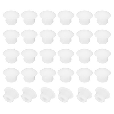 7mm Silicone Round Snap, 40 Pcs Round Arc Fit for 7-7.5mm, White
