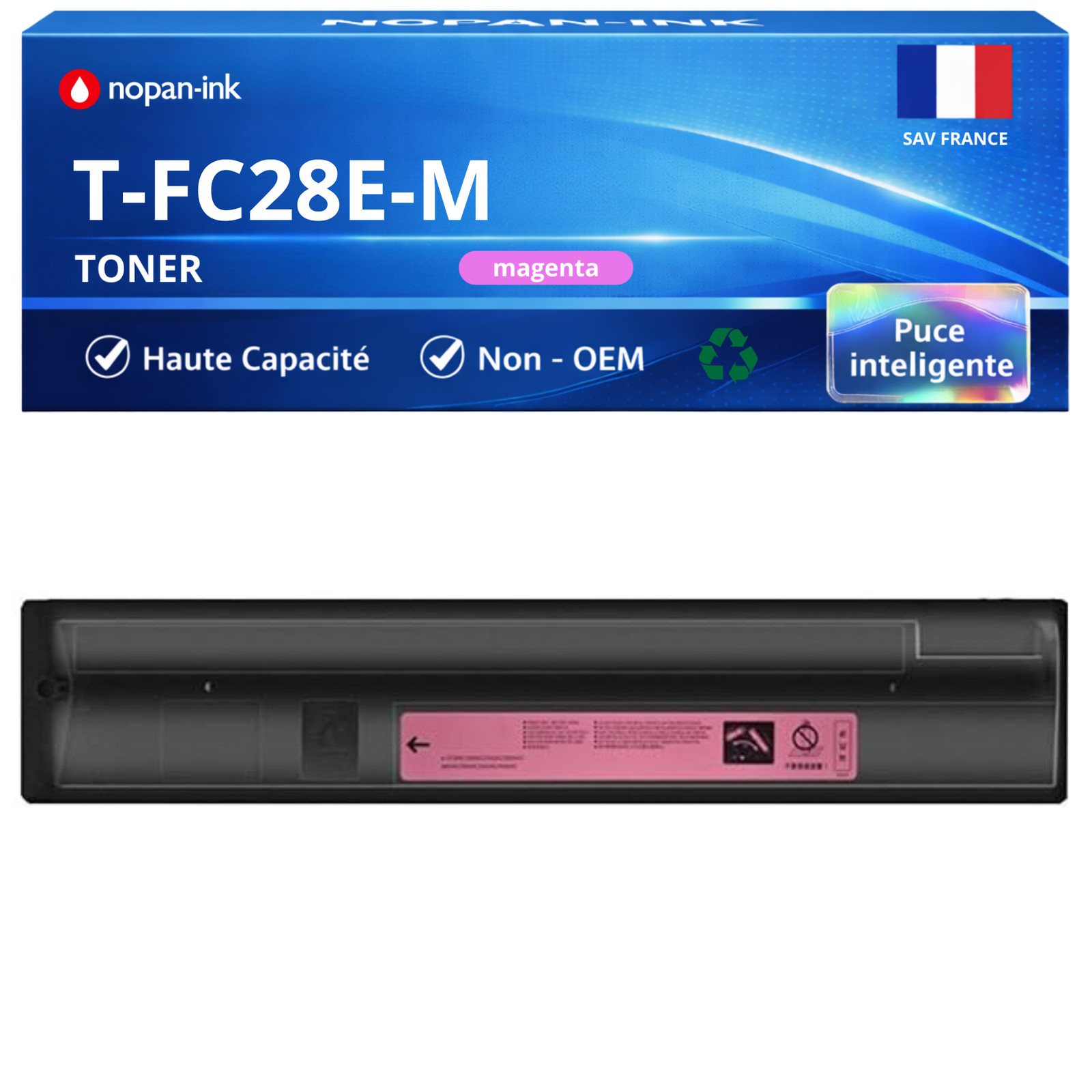 Toner Toshiba T-FC28E-M magenta compatible pour dossiers de présentation