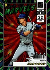 2025 Donruss #4 Evan Carter Diamond Marvels Green Laser