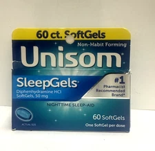 Unisom SleepGels Nighttime Sleep Aid 60 Softgels Exp:01/2026