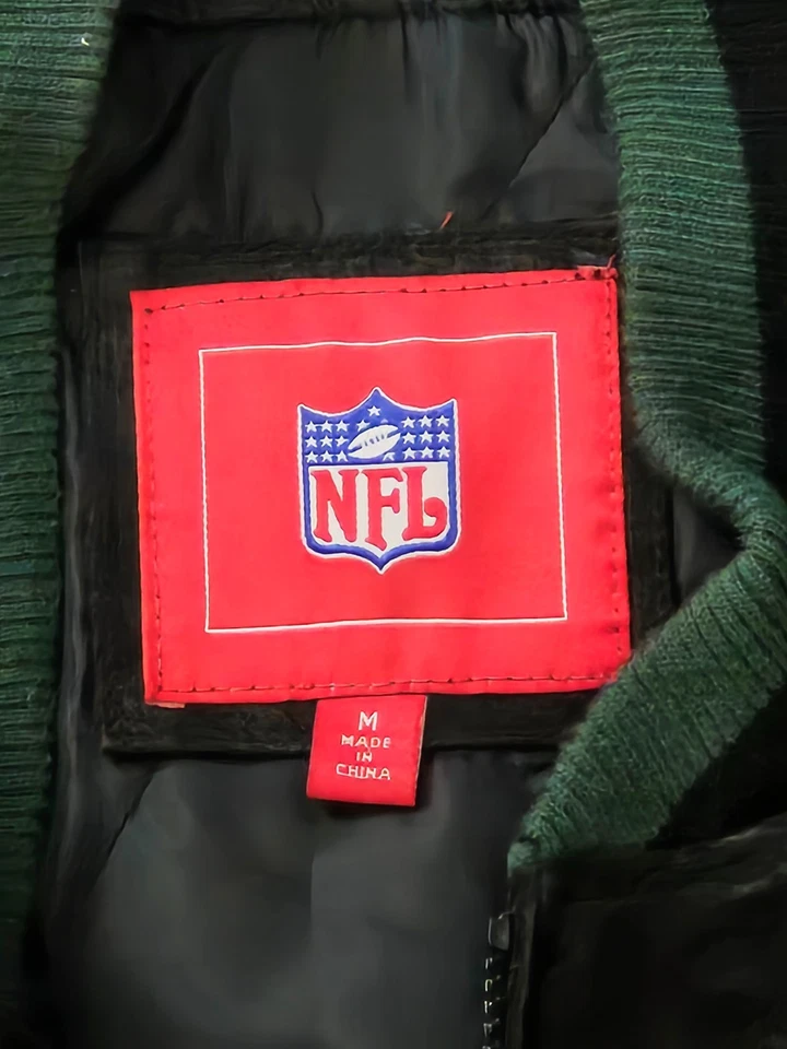 New York Jets Suede Bomber Jacket - size M Good Condition *Read - Image 3 of 4