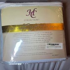 Hotel Luxury Premium 1500 Collection King Duvet Cover Set 3pc White Zip