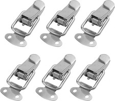 Spring Loaded Buckle Latch Stainless Steel Toggle Hasp Lock for Wooden Case Tool