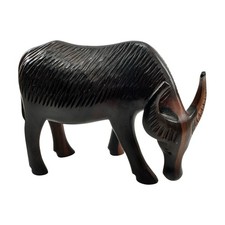 Hand Carved Teak Wood Water Buffalo Figurine