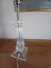 VTG Lucite Acrylic Clear MCM Deco Style Table Lamp
