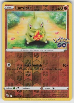 PO-01 Reverse Holo Larvitar 037/078 Common Pokemon GO