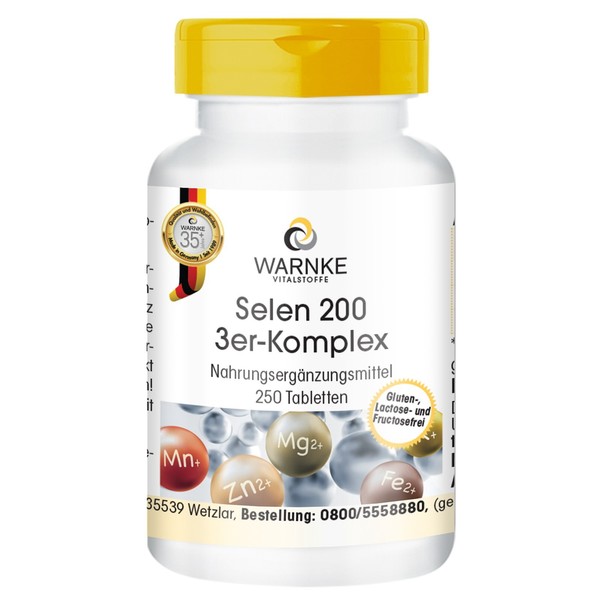 Selen 200 3Er-Komplex-250 Tabletten | Warnke Vitalstoffe-image