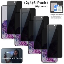2/4/6-Pack Privacy For Samsung Galaxy S20 5G Screen Protector - Tempered Glass