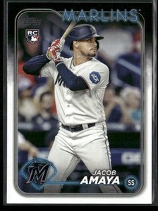 2024 TOPPS JACOB AMAYA RC MIAMI MARLINS #144