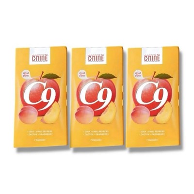 3x C-NINE Dietary Block Burn 7 Capsules Supports Metabolism Fullness