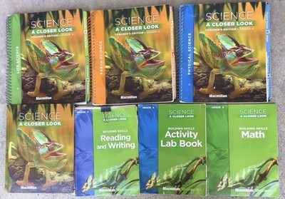 4th Grade 4 Science A Closer Look Homeschool Teacher Edition  Bundle Set