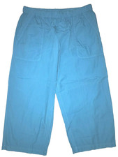 FRESH PRODUCE XS Seaport BLUE Beachcomber Cotton Sheeting Capris 59 NWT New