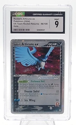 ROCKET'S ARTICUNO EX POKEMON EX TEAM ROCKET RETURNS 96/109 HOLO RARE CGC 9 Q8058