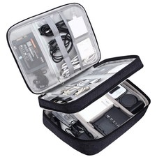 Electronic Bag Travel Cable Accessories Bag Waterproof Double Layer Electroni...