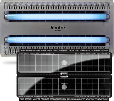 Catchmaster Vector 30 Silver UV Fly Light Trap Wall-Mount 1500 Sq Ft Glue Board