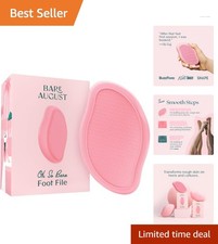 In-Shower Glass Foot File  Callus Remover - -Round Foot Care Solution