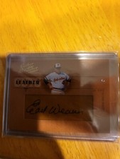 2005 Donruss Leather & Lumber Cuts /128 Earl Weaver Auto Orioles HOF Manager WS