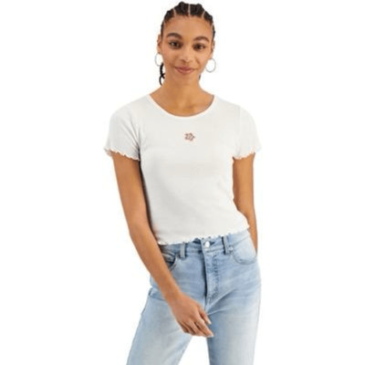 Hippie Rose Juniors' Ruffled-Hem Tank Top medium