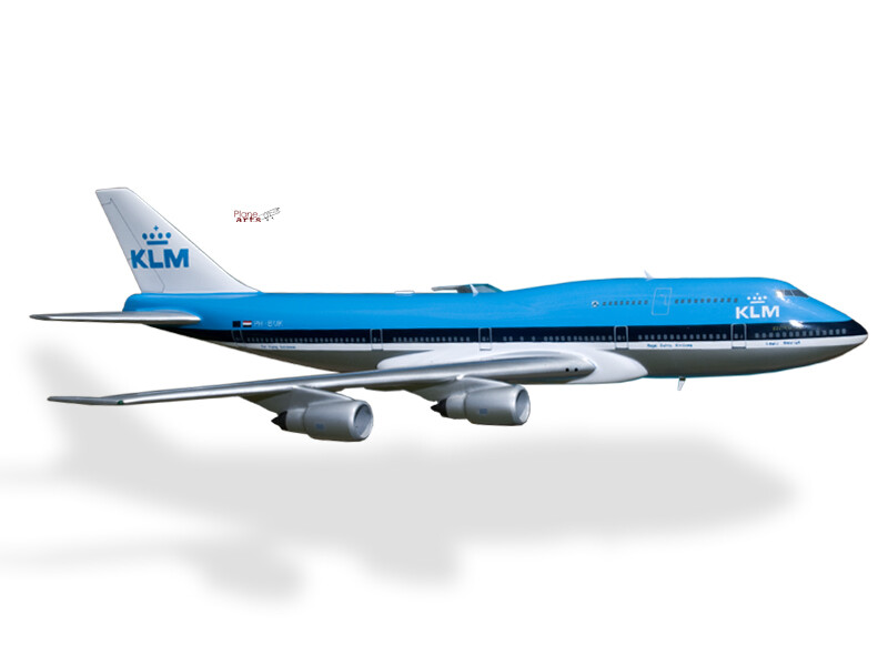 Boeing 747-300 KLM Solid Kiln Dried Mahogany Wood Handcrafted