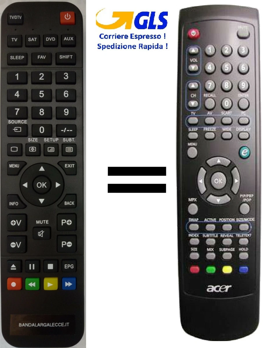 Re-Flix Superior Light 4 in 1 Remote Control for Acer AT3248 TV