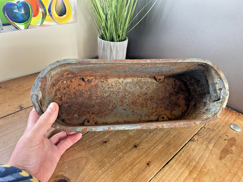 ANTIQUE 19TH C FRENCH REGENCY URN CAST IRON PLANTER FLOWER TROUGH PLANT POT - Picture 13 of 16