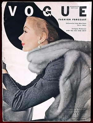 VOGUE 1951 ポスター Vogue Magazine ~ August 1, 1951 ~ Lisa Fonssagrives by Irving Penn