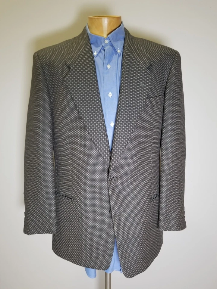 39R Armani COLLEZIONI Marrón/Azul Lana Tweed Cuadros Blazer Abrigo Deportivo Chaqueta Nuevo sin Etiquetas  Foto 3 de 4