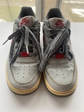 Nike Air Force 1, Grey/Red, Size 6Y