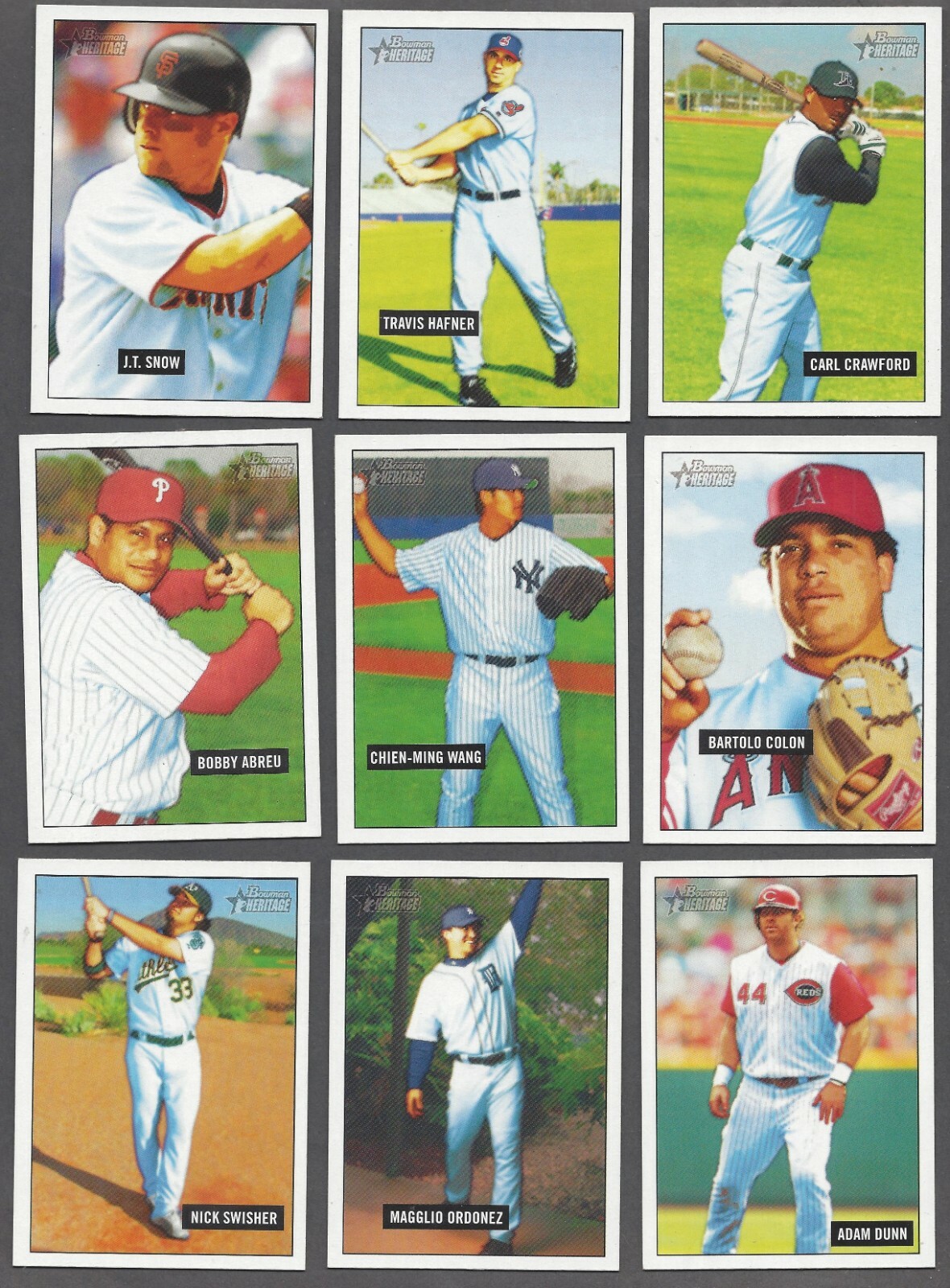 2005 BOWMAN HERITAGE #'s 1-349 - BASE or MINI ( RC's, STARS ) - WHO DO YOU NEED!