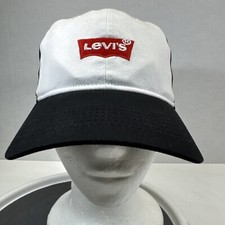 New Levi  s Youth Snapback Baseball Hat Cap Spellout Logo Retro Black White Red