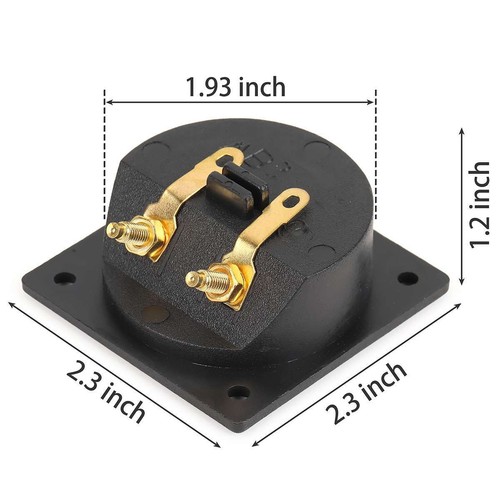2X New Speaker Box Terminal Square Twist Cup Connector Subwoofer Enclosure Wire - Picture 2 of 12