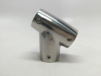 MARINE BOAT DURABLE HANDRAIL FITTING SS316 TEE FORM 60 DEG RIGHT HAND 7/8'' 22MM