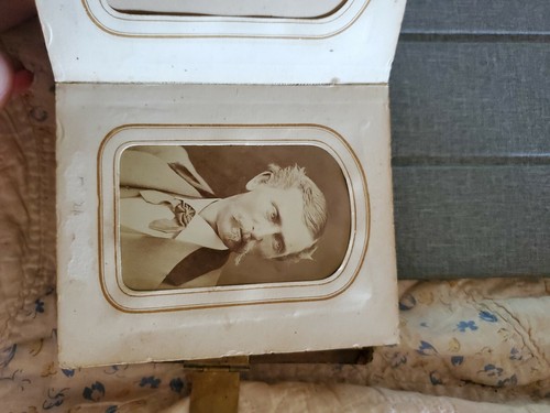 Vintage Cdv Card Photo Album Leatherbound Full (25) Cards - Picture 12 of 12