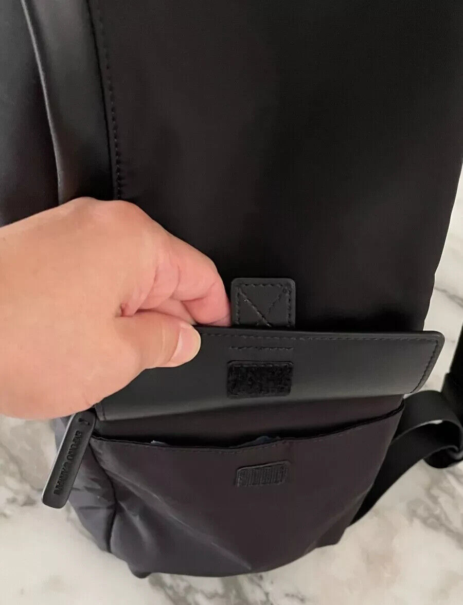 EMPORIO ARMANI $345 Backpack Bag Travel AUTHENTIC NEW Black Y4O217